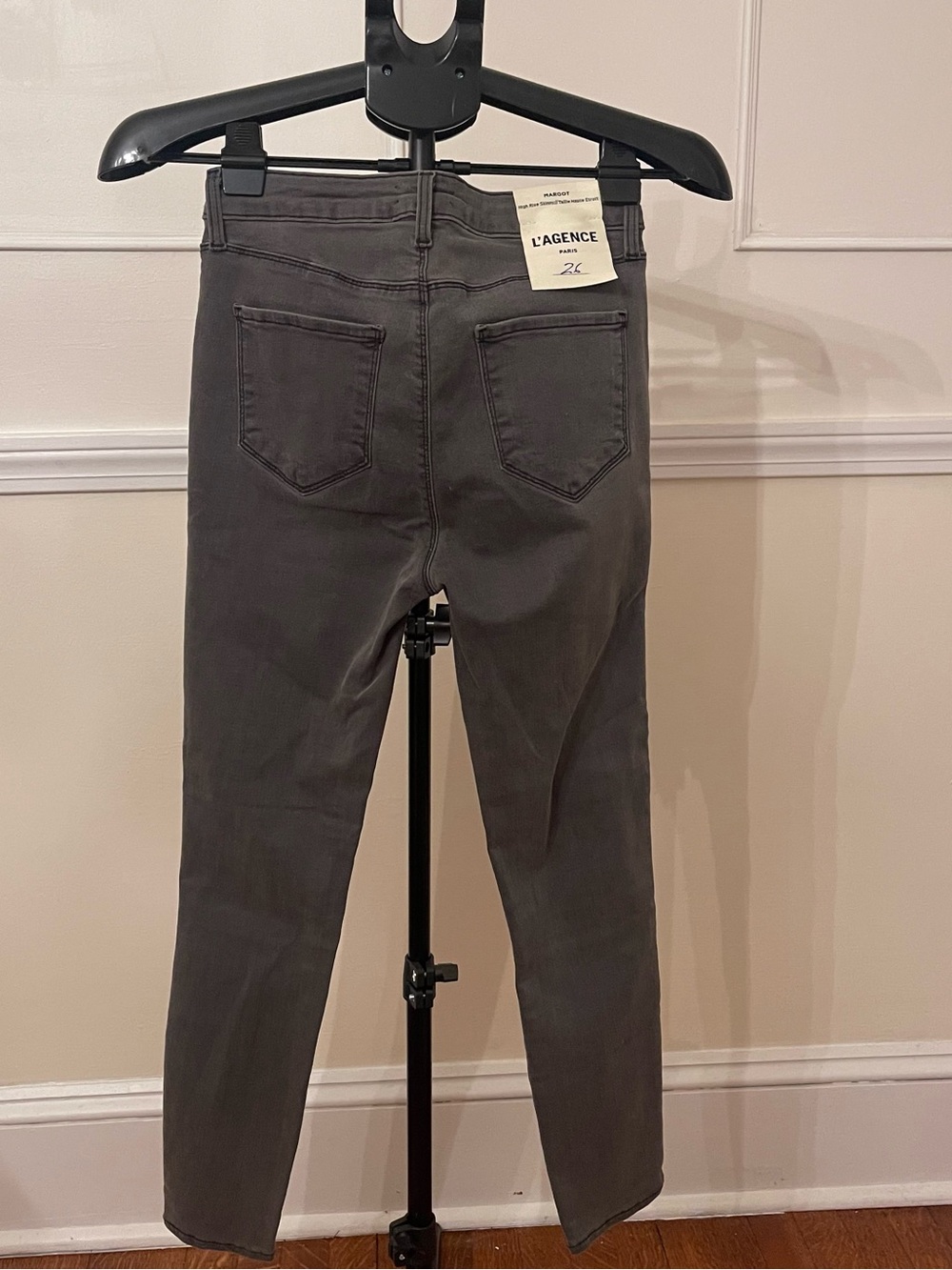L'AGENCE Margot Charcoal Gray Skinny Jeans
